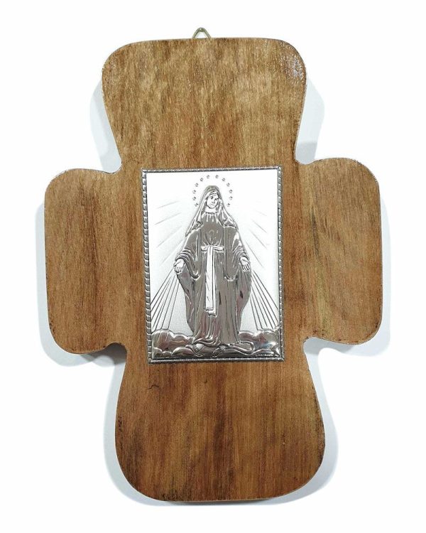Cruz Virgen de los Rayos en plata