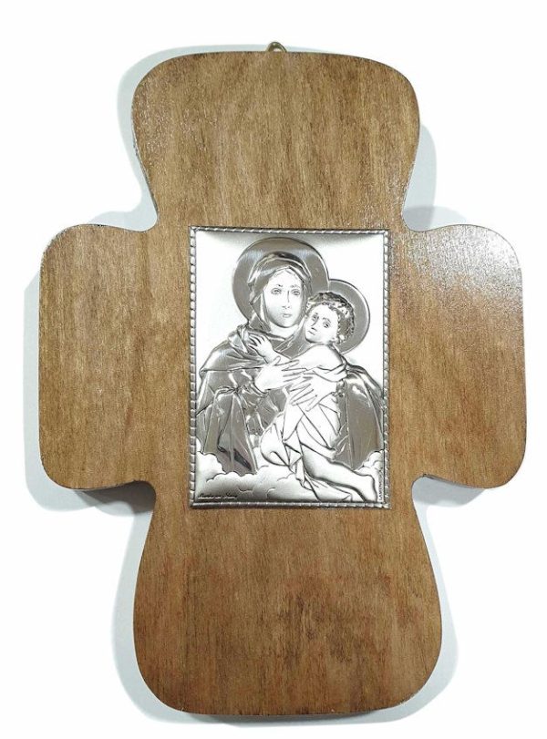 Cruz Matter Schoenstatt en plata italiana