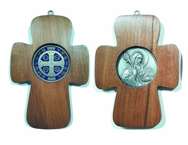 Cruz de San benito medalla de alpaca importada