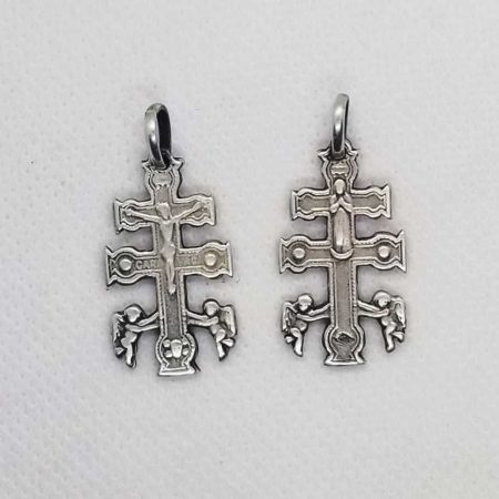 Cruz en plata de Caravaca 40mmm