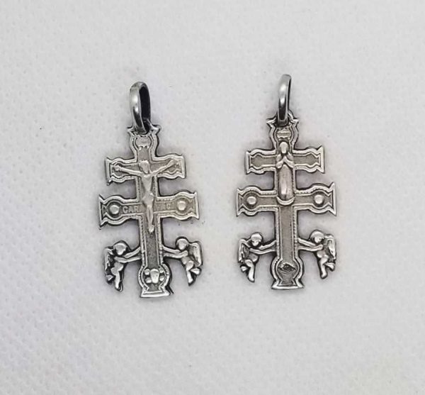 Cruz en plata de Caravaca 40mmm