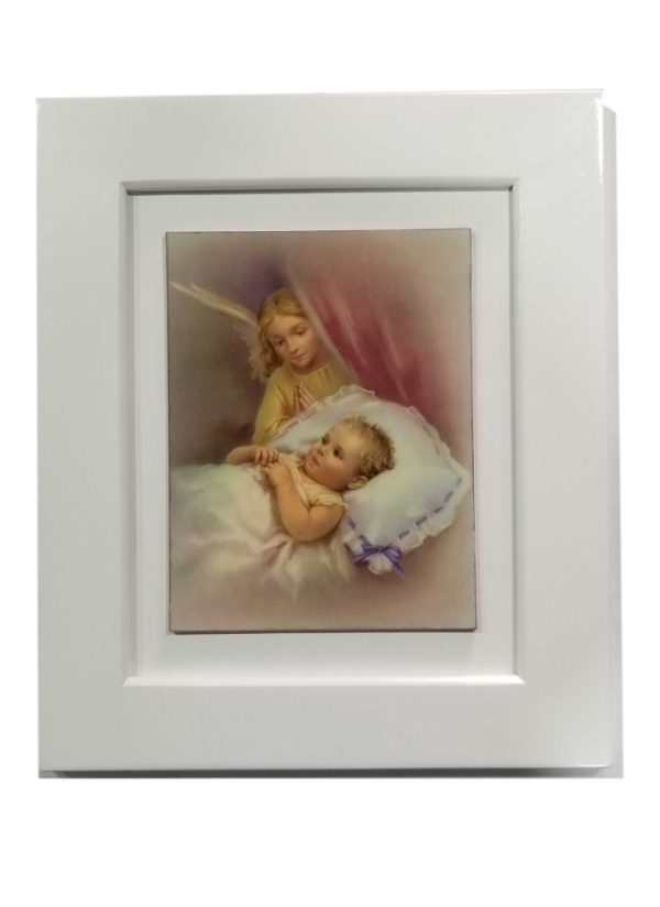 Cuadro de pintura Angel de la Guarda 35cm