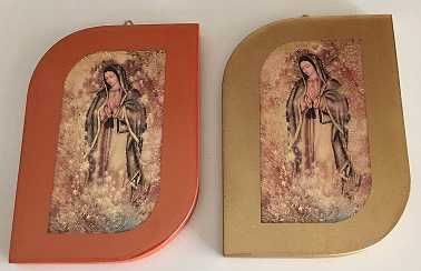 Cuadrito con forma - Guadalupe estrellas 13x9 cms.