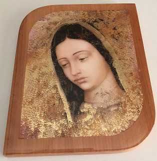 Cuadro Guadalupe - marco natural en forma curva