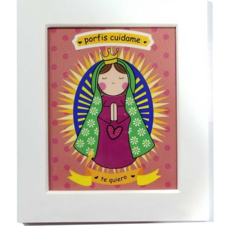 Cuadro juvenil - Guadalupe "Porfis Cuidame" - 33.5 x 28.5 cm.