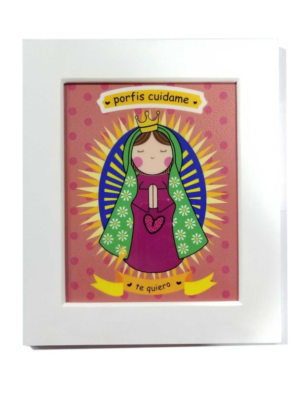 Cuadro juvenil - Guadalupe "Porfis Cuidame" - 33.5 x 28.5 cm.