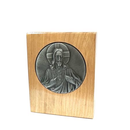 Icono de madera Sagrado Corazon de Jesus