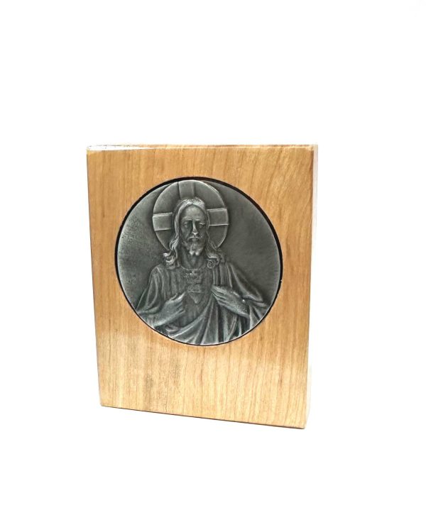 Icono de madera Sagrado Corazon de Jesus