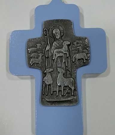 Cruz celeste con cordero - Primera Comunion