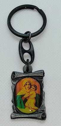Llavero estilo pergamino Virgen Schoenstatt