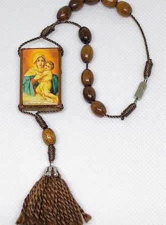 Denario madera San Cristobal / Mater de Schoenstatt