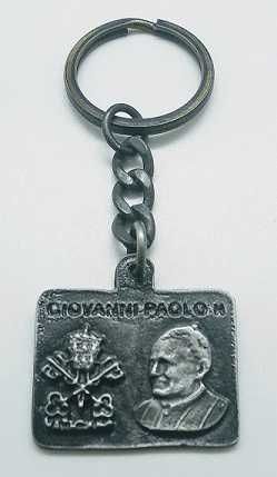 Llavero Juan Pablo II - rectangular