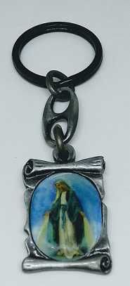 Llavero Virgen de los rayos con color