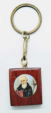 Llavero San Benito - madera resinada