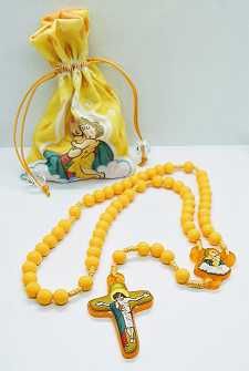 Rosario infantil amarillo