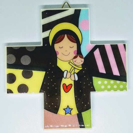 Cruz infantil Virgen de Schoenstatt 13 x 13