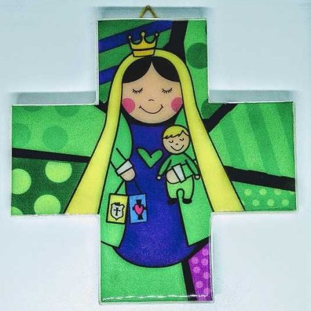 Cruz Infantil Virgen del Carmen 13 x 13