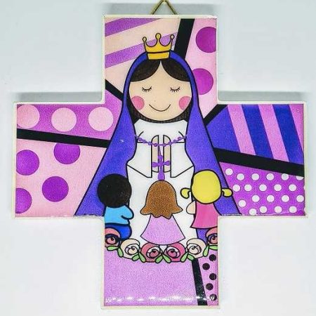 Cruz Infantil Nuestra Señora de Fatima 13 x 13