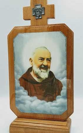 Retrato Padre Pio resinado