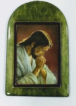 Mini Cuadro Jesus Color Verde