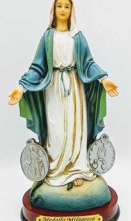 Virgen de los rayos con medalla 40cm