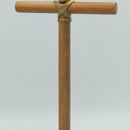 Cruz franciscana con base (dorada)
