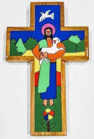 Cruz Juvenil Jesus con cordero