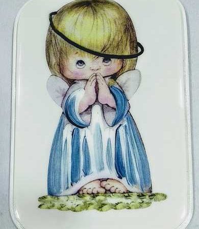 Angel de la guarda resinado celeste