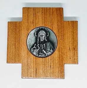 Cruz 9x9 medalla Sagrado Corazon