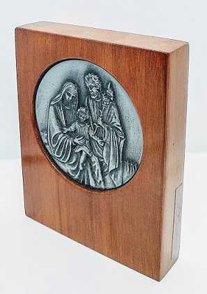Icono Madera Sagrada Familia (moneda 6cms)