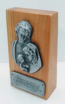 Icono madera coihue Sagrada Familia (piramidal)