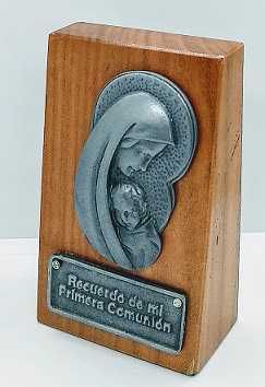 Icono madera - Virgen con Nino (piramidal)