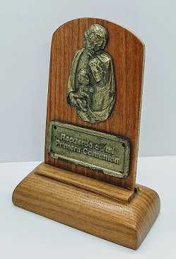 Icono Sagrada Familia con plaqueta 11x7cm