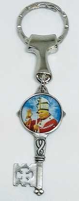 Llavero Italiano Papas Juan Pablo II Joseph Ratzinger