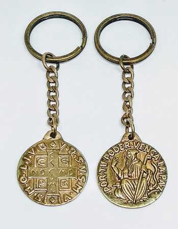 Llavero San Benito (bronce viejo)