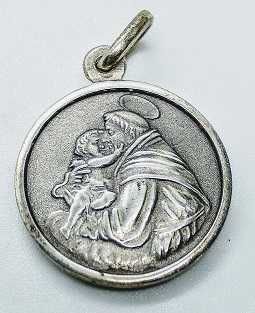 Medalla de Plata - San Antonio con filete - 20 mm.