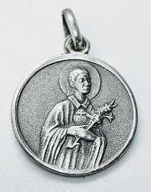 Medalla de plata - Santa Gema -16 mm.