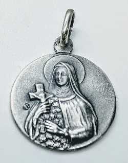 Medalla de plata - Santa Teresa de Cassia (20 mm.)