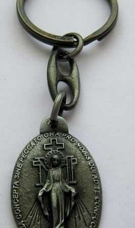 Llavero Virgen de los Rayos (term plata opaca)