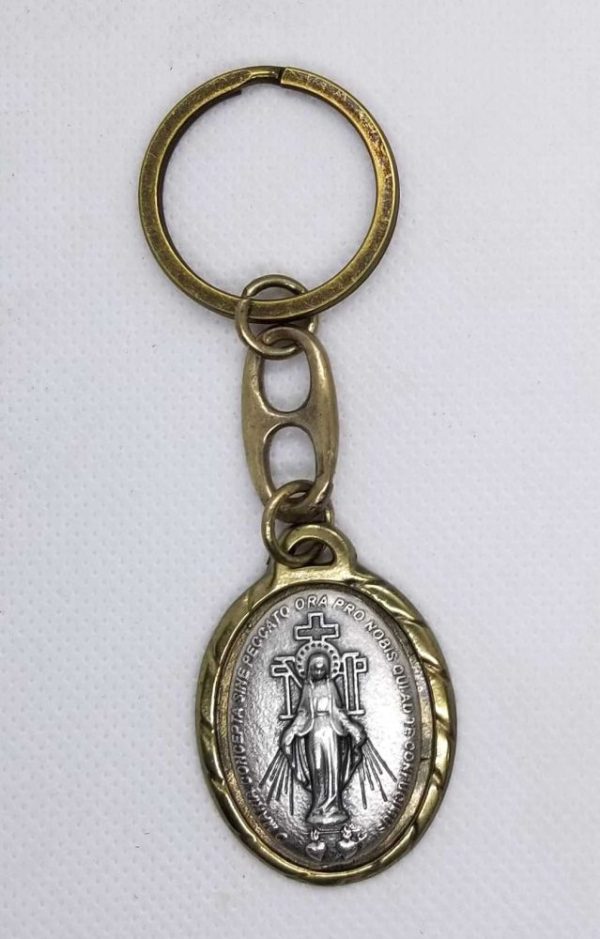 Llavero bicolor Virgen de los rayos