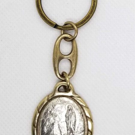 Llavero bicolor Nuestra Señora de Lourdes
