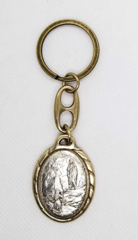 Llavero bicolor Nuestra Señora de Lourdes