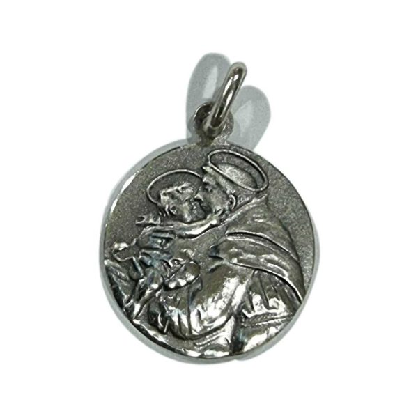Medalla de Plata - San Antonio con nino - 20 mm.