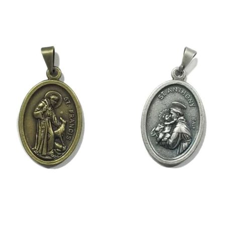 Medallita doble cara San Francisco y San Antonio