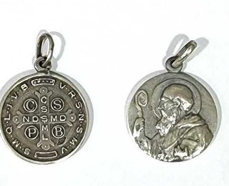 Medalla de plata San Benito 22mm