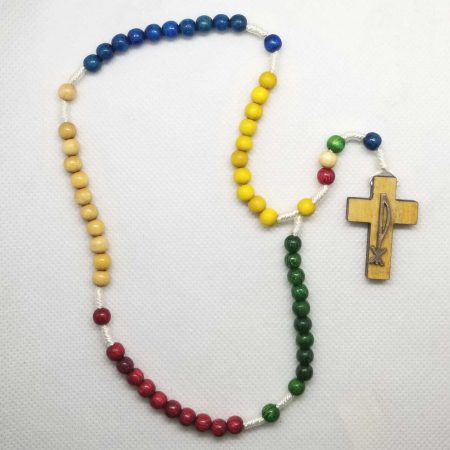 Rosario misionero tejido