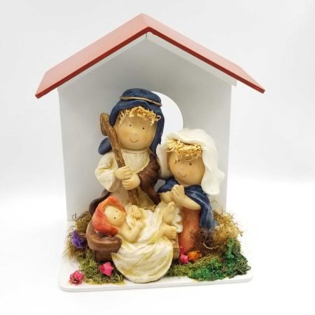 Pesebre 3 piezas con retablo - II