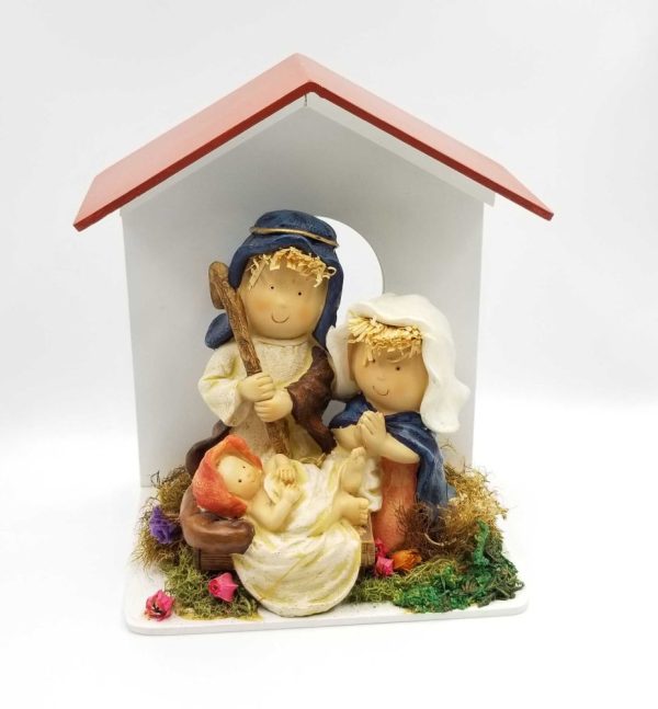 Pesebre 3 piezas con retablo - II