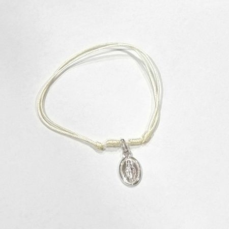 Pulsera ajustable blanca Virgen de Los Rayos
