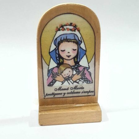 Recuerdo para bautizo Virgen con nino